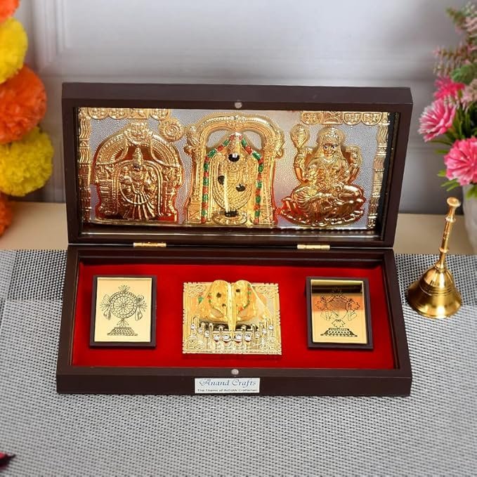Anand Crafts Tirupati Balaji Idol with Charan Paduka